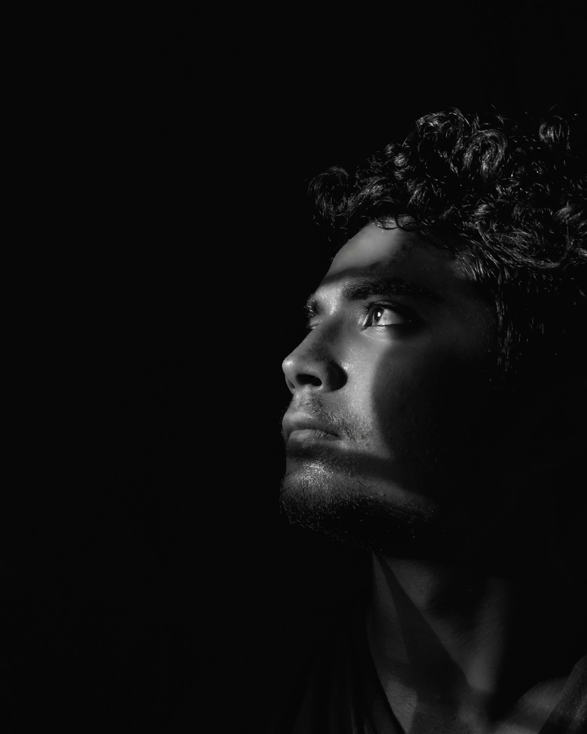 Longevity athlete, black and white